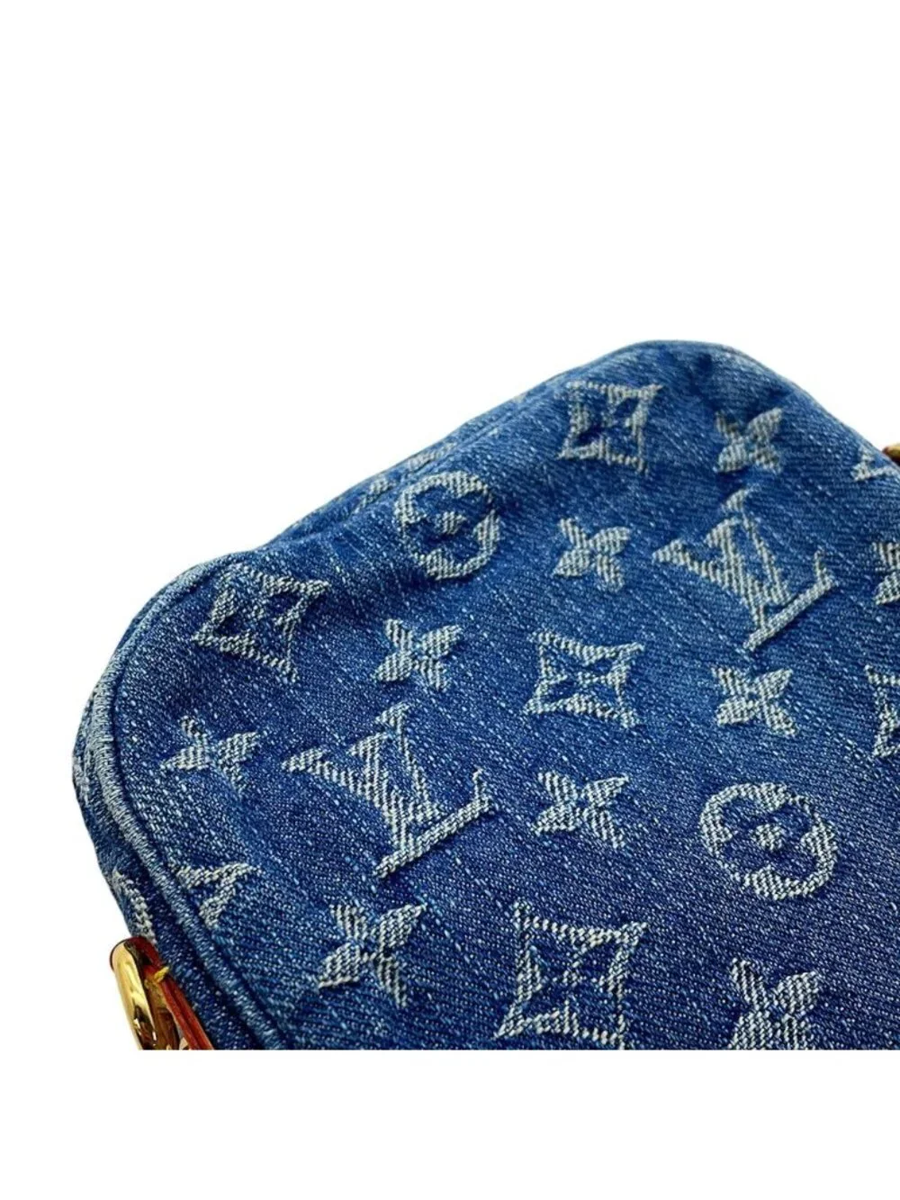 Louis Vuitton Shoulder Bag Monogram Denim LV Remix Pochette Fairfax
